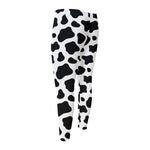 Black And White Cow Print Men's Compression Pants