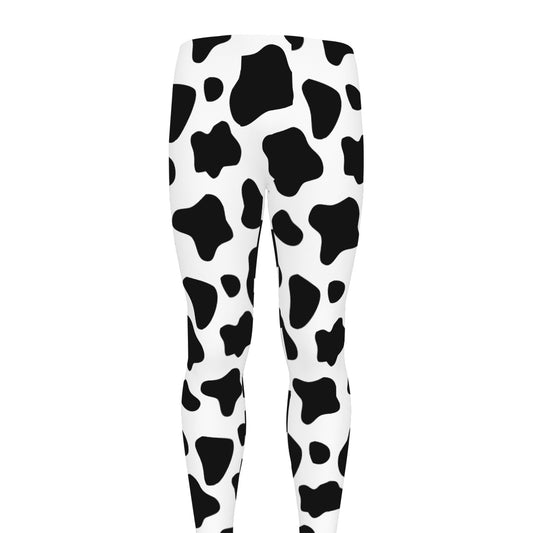 Black And White Cow Print Men's leggings