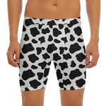 Black And White Cow Print Men's Long Boxer Briefs