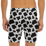 Black And White Cow Print Men's Long Boxer Briefs