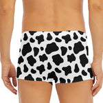 Black And White Cow Print Men's Short Boxer Briefs