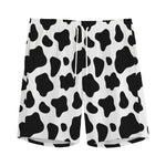 Black And White Cow Print Men's Sports Shorts