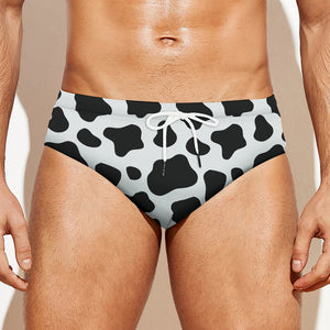 Black And White Cow Print Men's Swim Briefs