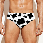 Black And White Cow Print Men's Swim Briefs