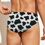 Black And White Cow Print Men's Swim Briefs