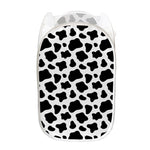 Black And White Cow Print Mesh Laundry Hamper