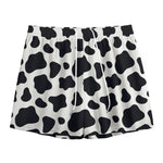 Black And White Cow Print Mesh Shorts