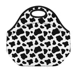 Black And White Cow Print Neoprene Lunch Bag