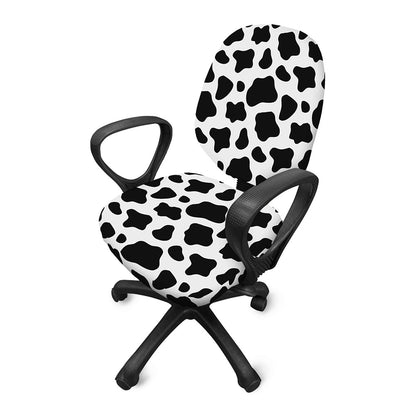 Black And White Cow Print Office Chair Cover