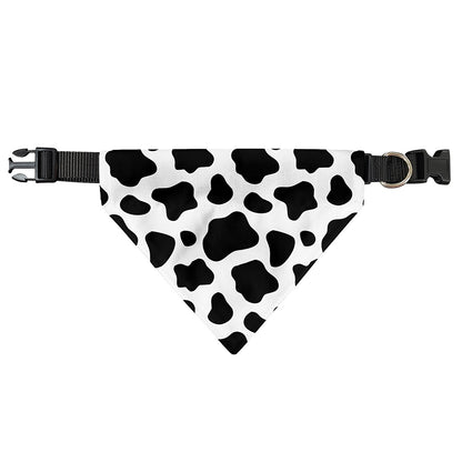 Black And White Cow Print Over The Collar Dog Bandana