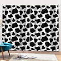 Black And White Cow Print Pencil Pleat Curtains