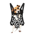 Black And White Cow Print Pet Carrier Backpack