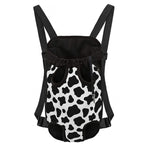 Black And White Cow Print Pet Carrier Backpack