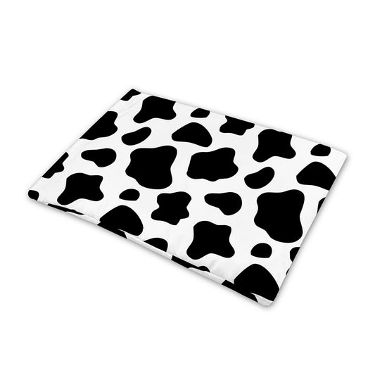 Black And White Cow Print Pet Cooling Mat Cover