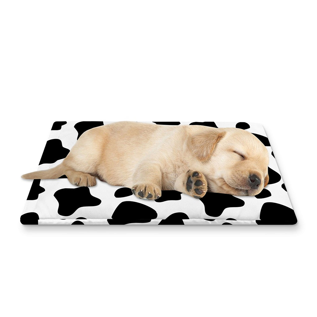 Black And White Cow Print Pet Cooling Mat Cover
