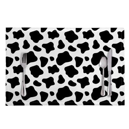 Black And White Cow Print Placemat
