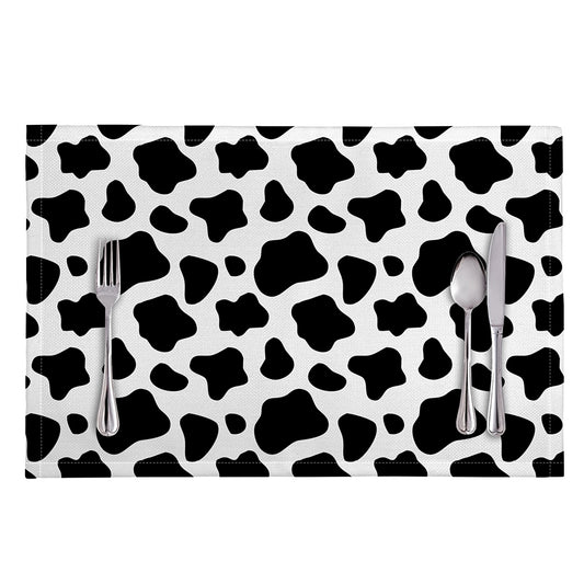 Black And White Cow Print Placemat