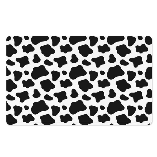 Black And White Cow Print Polyester Doormat