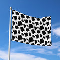 Black And White Cow Print Polyester Flag