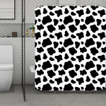 Black And White Cow Print Polyester Shower Curtain