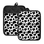 Black And White Cow Print Pot Holders With Pocket