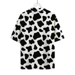 Black And White Cow Print Rayon Hawaiian Shirt
