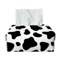 Black And White Cow Print Rectangle Tissue Box Cover