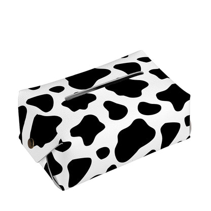 Black And White Cow Print Rectangle Tissue Box Cover