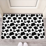 Black And White Cow Print Rubber Doormat