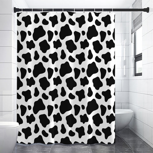 Black And White Cow Print Shower Curtain
