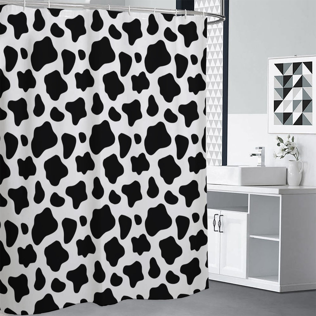 Black And White Cow Print Shower Curtain
