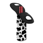 Black And White Cow Print Single Neoprene Wine Tote