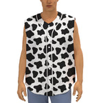 Black And White Cow Print Sleeveless Baseball Jersey