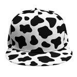 Black And White Cow Print Snapback Cap