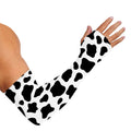 Black And White Cow Print Sun Protection Arm Sleeves