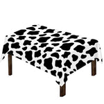 Black And White Cow Print Tablecloth