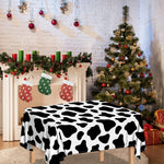 Black And White Cow Print Tablecloth