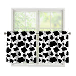 Black And White Cow Print Tier Curtains