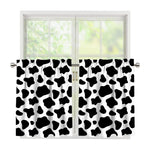 Black And White Cow Print Tier Curtains
