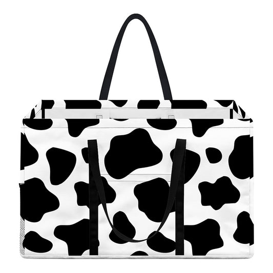Black And White Cow Print Utility Tote Bag