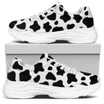 Black And White Cow Print White Chunky Shoes