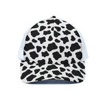 Black And White Cow Print White Mesh Trucker Cap