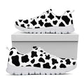 Black And White Cow Print White Running Shoes