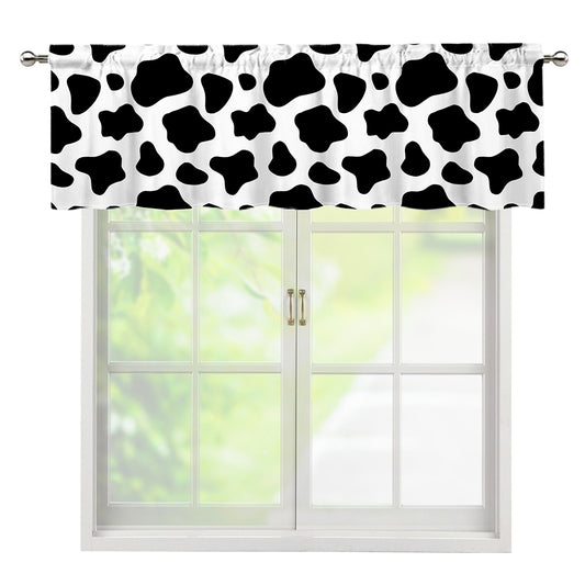 Black And White Cow Print Window Valance