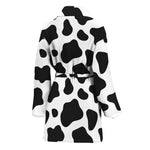 Black And White Cow Print Women's Bathrobe