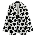 Black And White Cow Print Women's Blazer