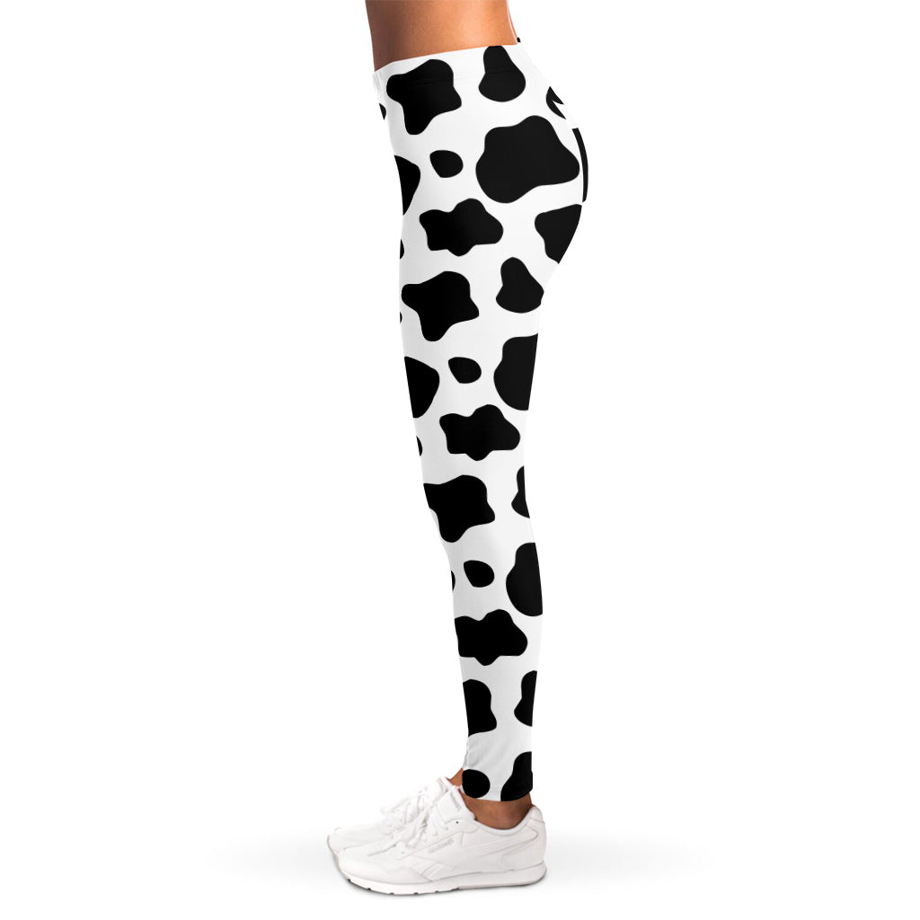 Black And White Cow Print Women's Leggings