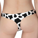 Black And White Cow Print Women's Thong