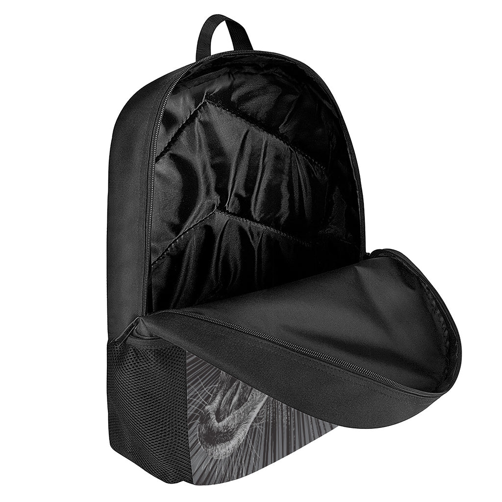 Black And White Crazy Donkey Print 17 Inch Backpack