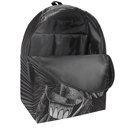Black And White Crazy Donkey Print Backpack